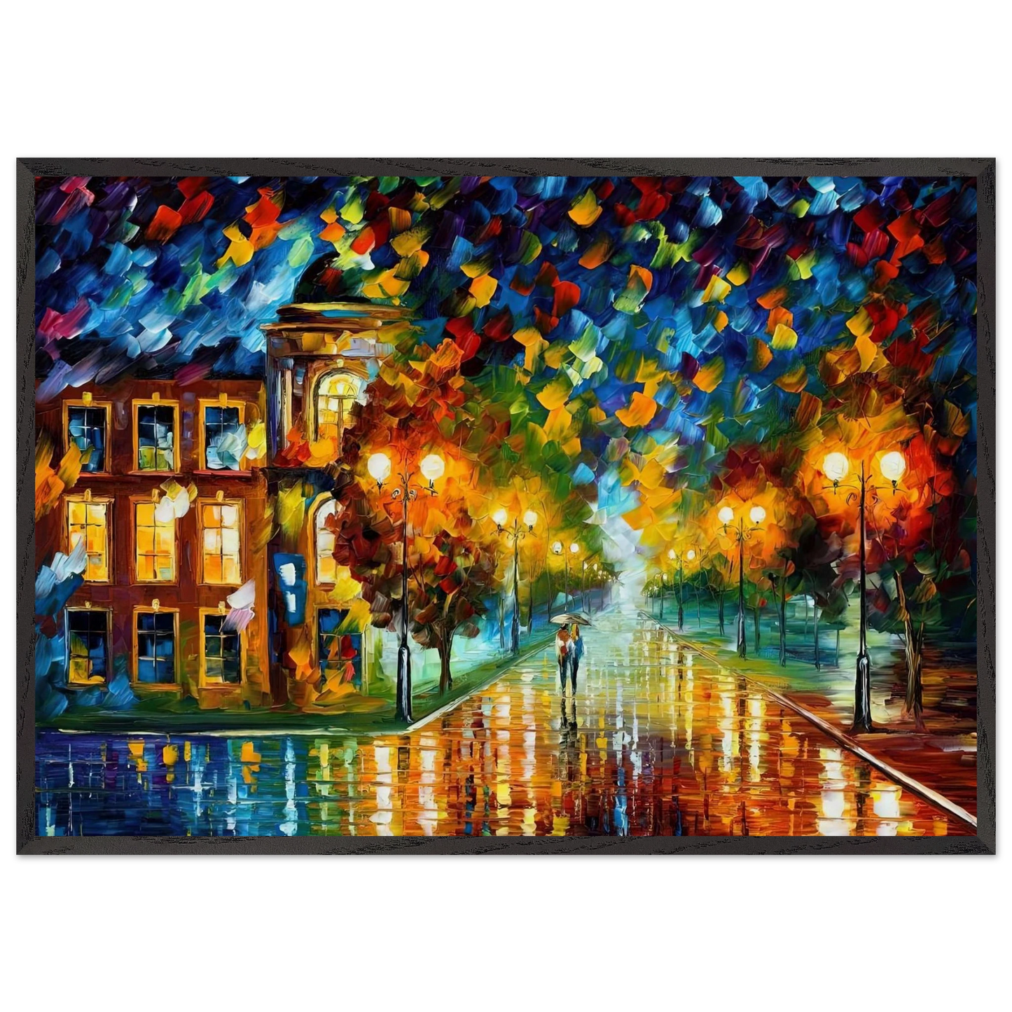 Leonid Afremov N22 - Leonid Afremov Framed Art Print – Black Wooden Frame - Default Title - -Framed Art Print