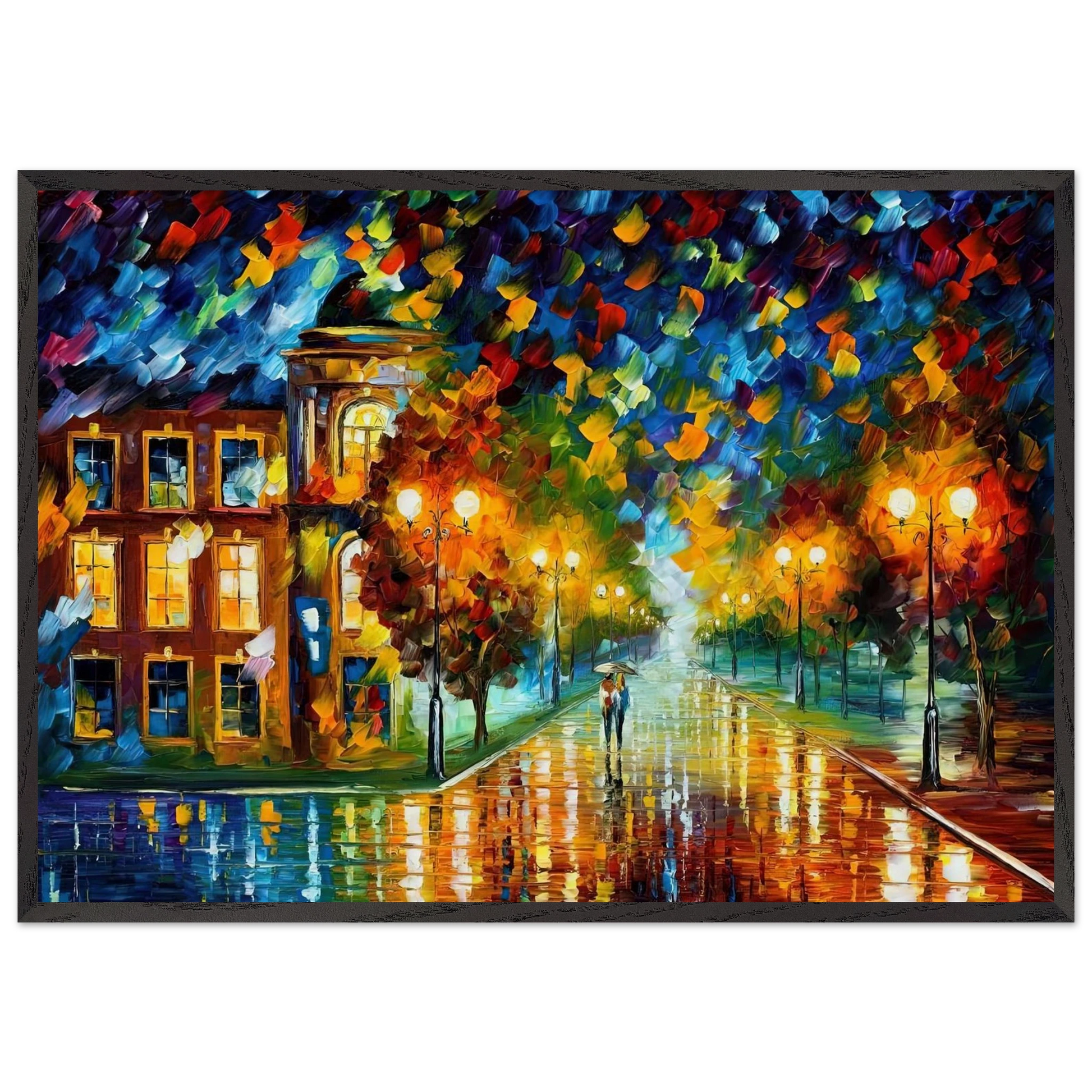 Leonid Afremov N22 - Leonid Afremov Framed Art Print – Black Wooden Frame - Default Title - -Framed Art Print