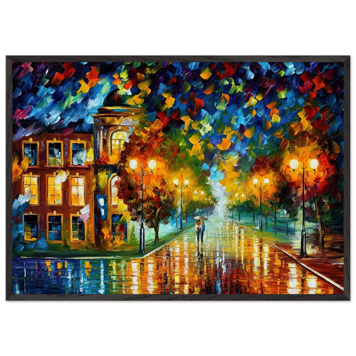 Leonid Afremov N22 - Leonid Afremov 70x100 cm / 28x40 inches Framed Art Print – Black Wooden Frame