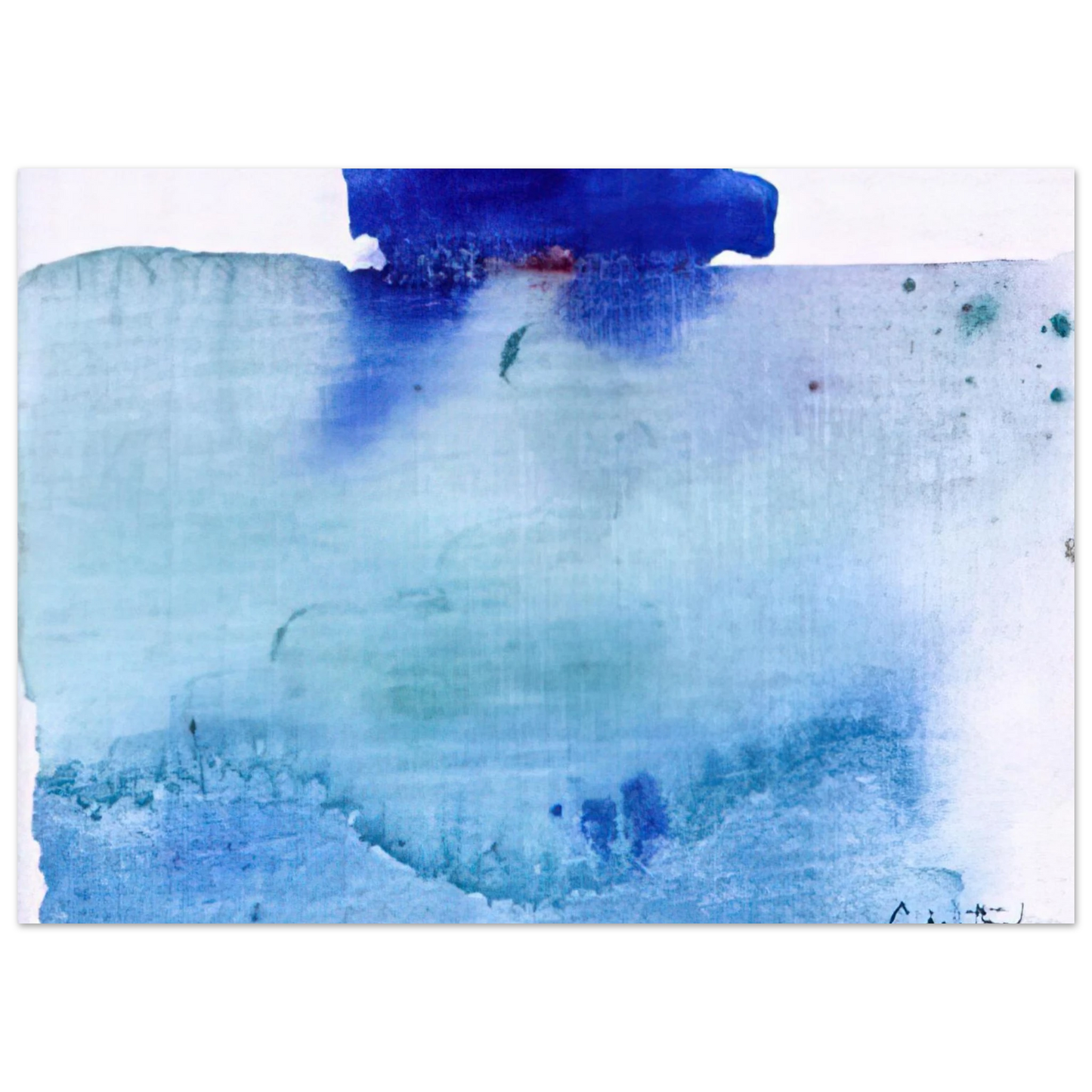 Helen Frankenthaler - Untitled - 1982 Wall art - 13x18 cm / 5x7 inches - Premium Wooden Framed Poster With Fine Art Paper - Black frame