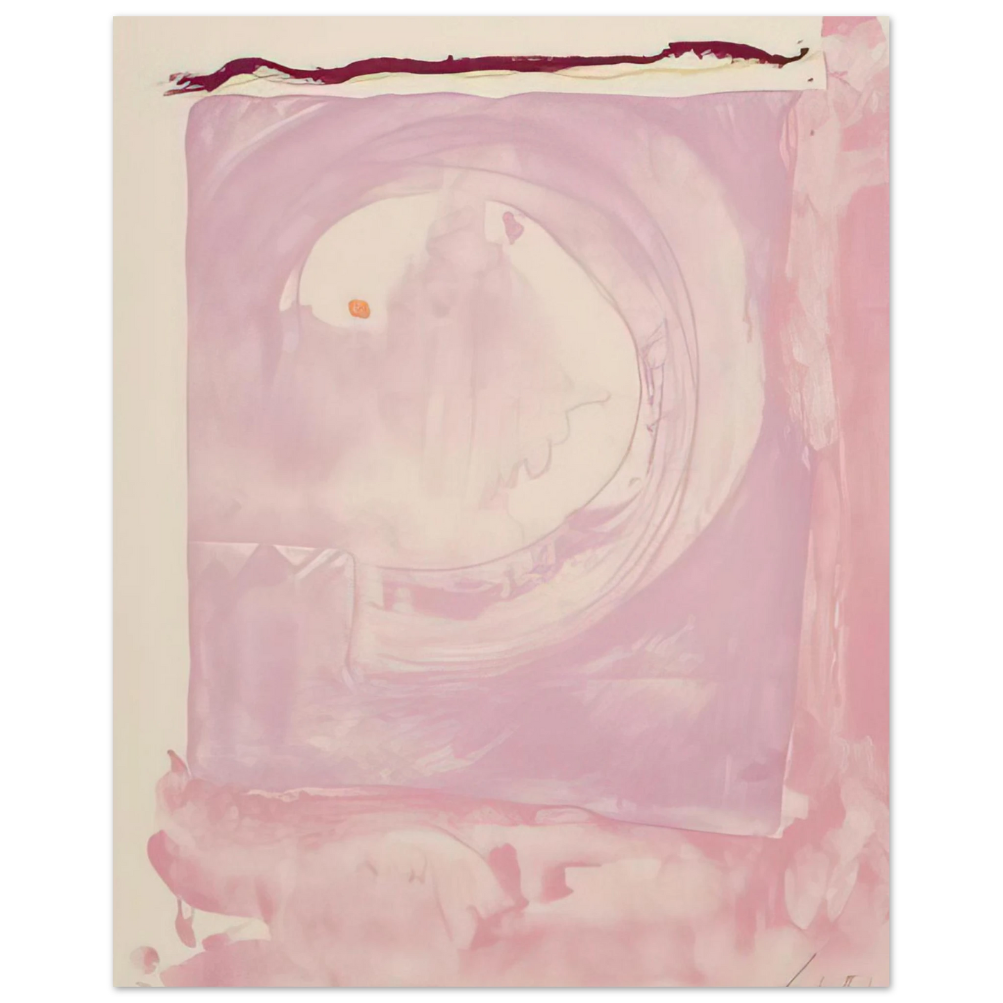 Helen Frankenthaler - Reflections IX - 1995 Wall art - 60x80 cm / 24x32 inches - Premium Wooden Framed Poster With Fine Art Paper - White frame