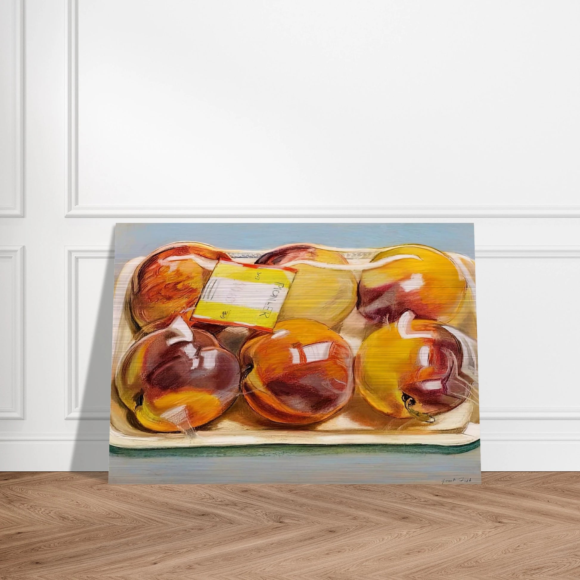 PEACHES 1971 - Janet Fish Brushed Aluminum Print - 70x100 cm / 28x40 inches | Janet Fish Aluminum Print | Janet Fish Prints
