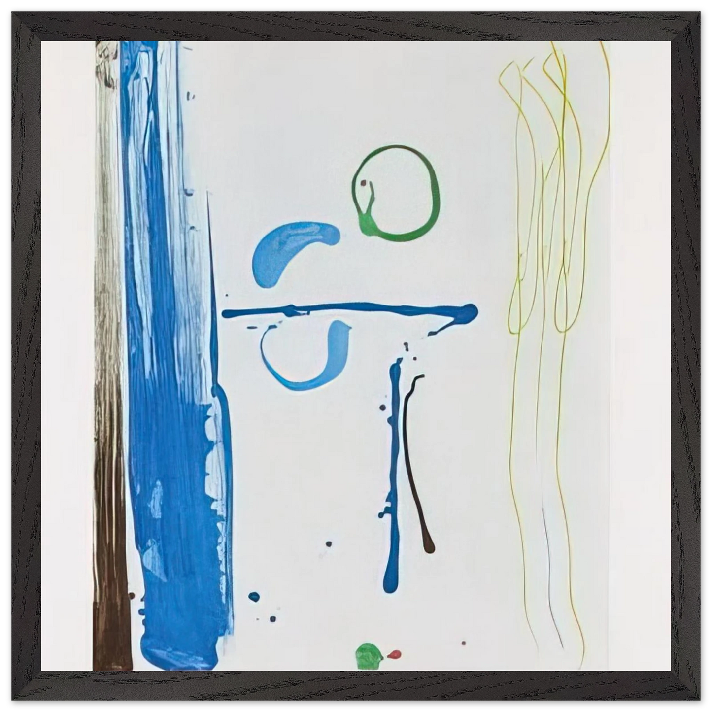Helen Frankenthaler - Sunshine After Rain - 1987 Wall art - 40x40 cm / 16x16 inches - Premium Wooden Framed Poster With Fine Art Paper - Wood frame