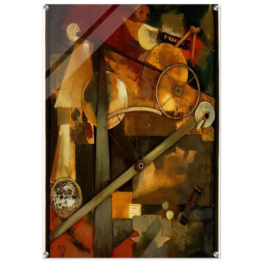 CONSTRUCTION FOR NOBLE LADIES 1919 - Kurt Schwitters Acrylic Print - 70x100 cm / 28x40″ inches