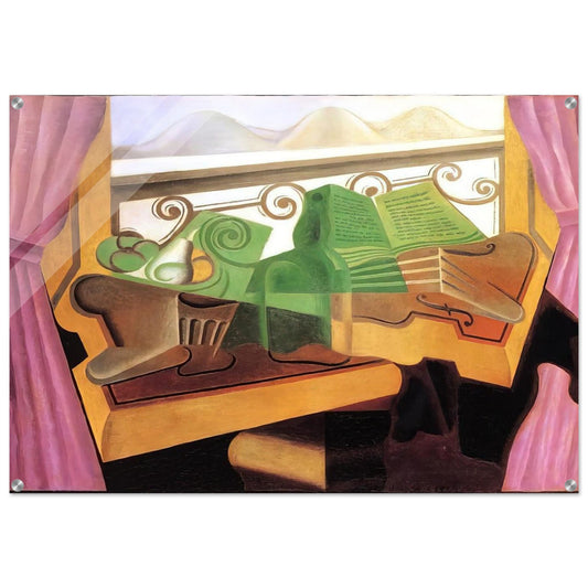 OPEN WINDOW WITH HILLS 1923 - Juan Gris Acrylic Print - 70x100 cm / 28x40″ inches