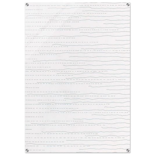 Alternate Not-Straight Lines From the Right Side and Broken Lines From the Left Side of Random Length - Sol LeWitt Acrylic Print - 70x100 cm / 28x40″ inches