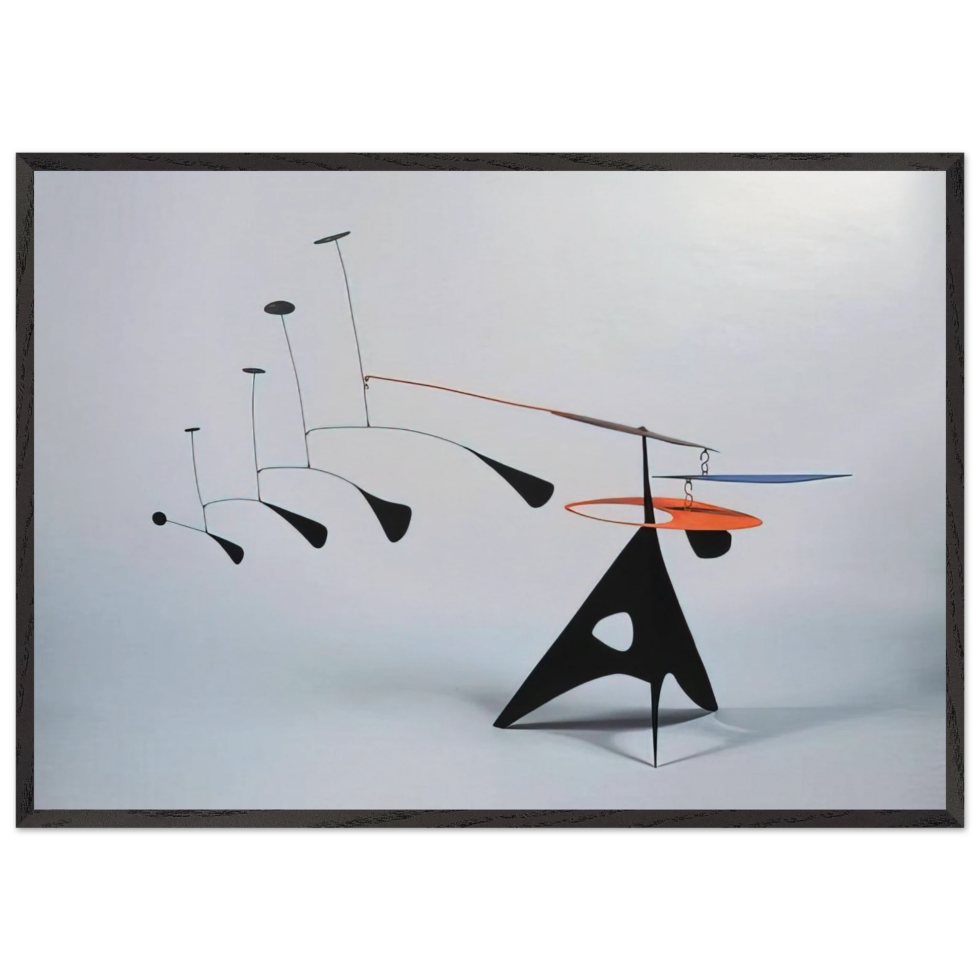 BLUE FEATHER 1948 - Alexander Calder Framed Art Print – Black Wooden Frame - Default Title - -Framed Art Print