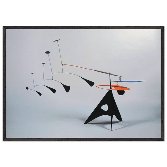 BLUE FEATHER 1948 - Alexander Calder Framed Art Print – Black Wooden Frame - Default Title - -Framed Art Print