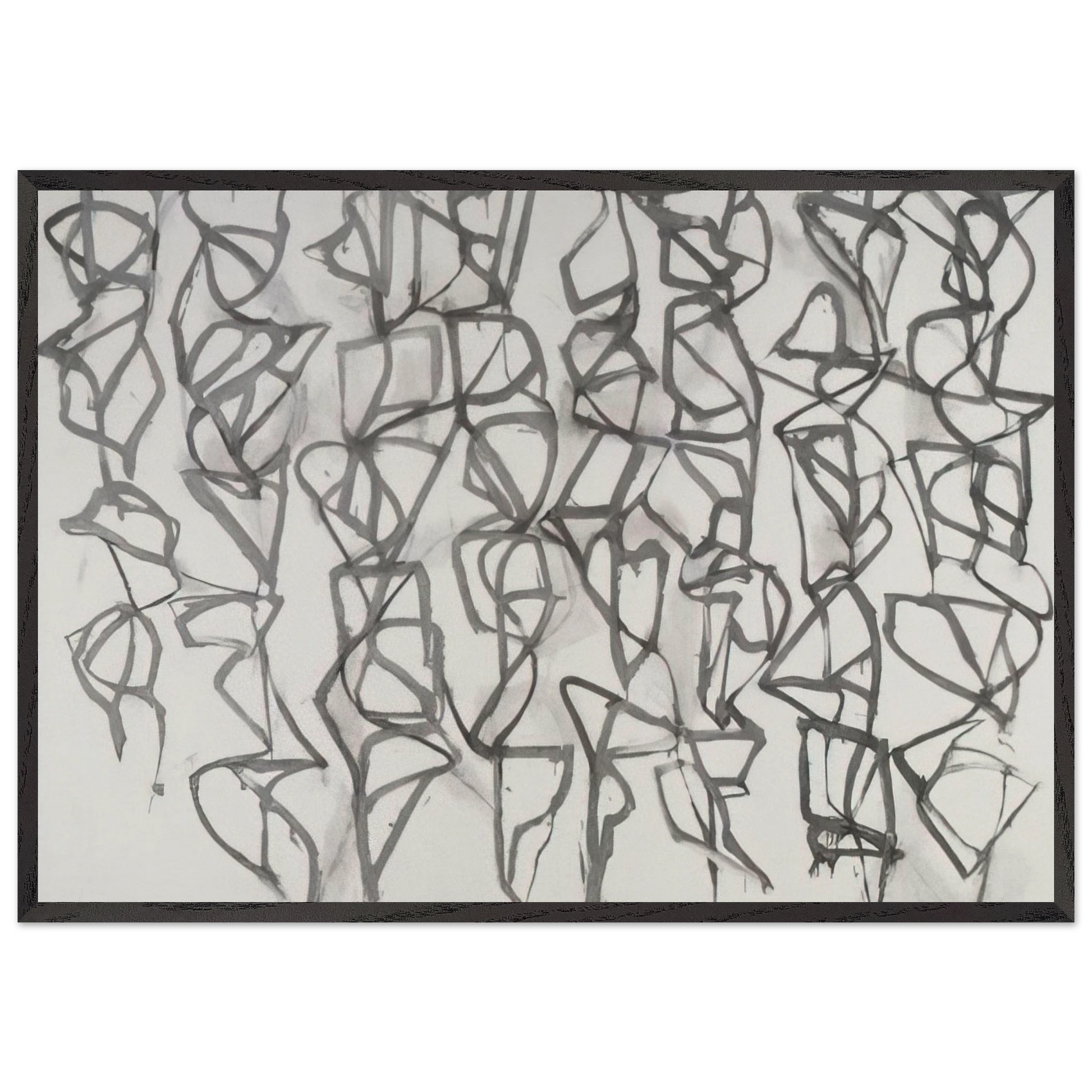 Cold Mountain I Path - 1989 - Brice Marden Framed Art Print – Black Wooden Frame - Default Title - -Framed Art Print