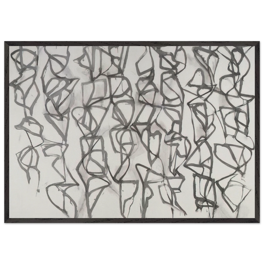 Cold Mountain I Path - 1989 - Brice Marden Framed Art Print – Black Wooden Frame - Default Title - -Framed Art Print
