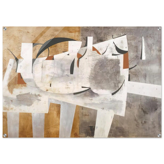 August 1956 Val d'Orcia - 1956 - Ben Nicholson Acrylic Print - 70x100 cm / 28x40″ inches | Ben Nicholson Wall Art | Ben Nicholson Prints