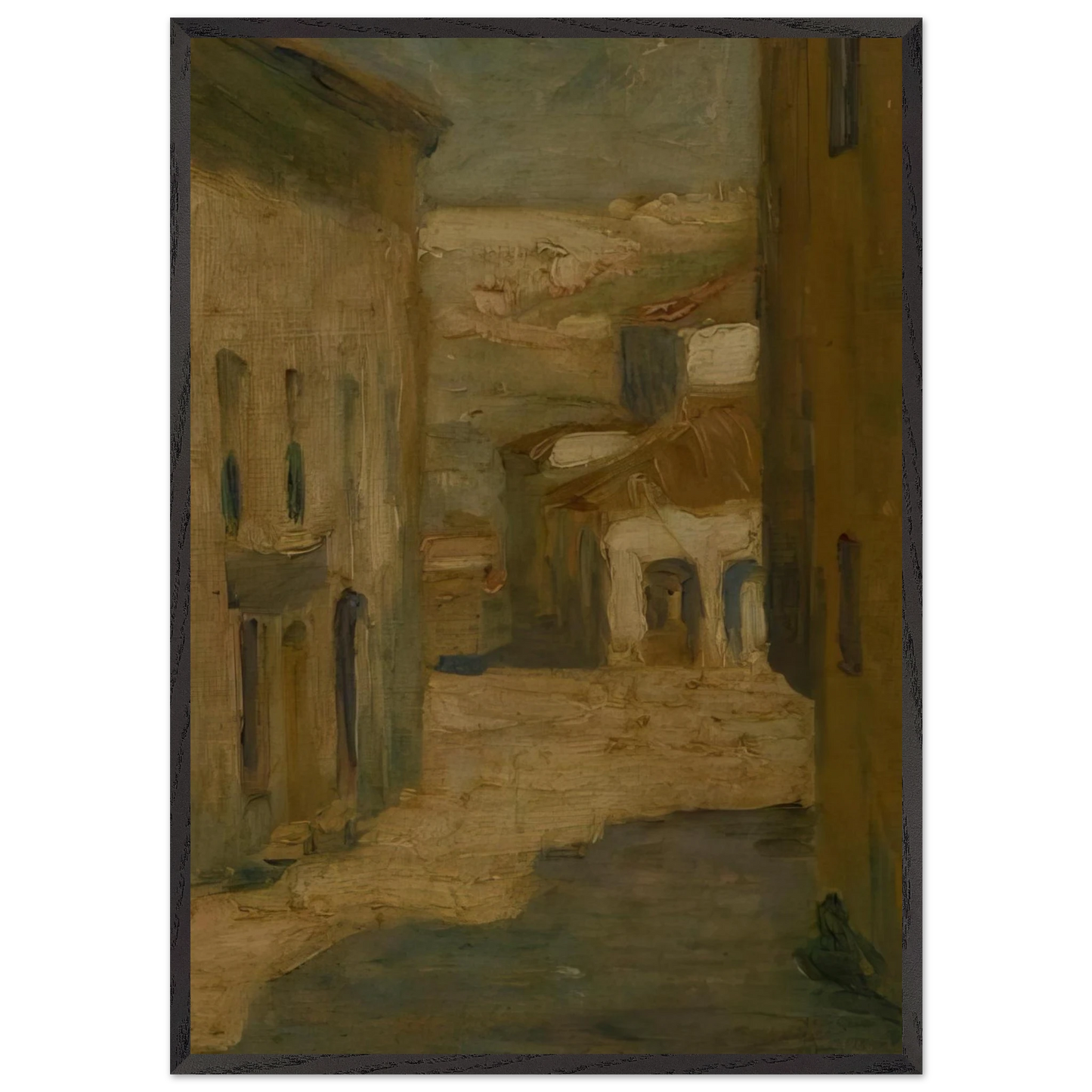 Street of Segovia - Tarsila do Amaral Framed Art Print – Black Wooden Frame - Default Title - -Framed Art Print