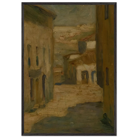 Street of Segovia - Tarsila do Amaral Framed Art Print – Black Wooden Frame - Default Title - -Framed Art Print