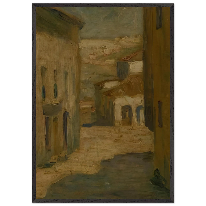 Street of Segovia - Tarsila do Amaral 70x100 cm / 28x40 inches Framed Art Print – Black Wooden Frame