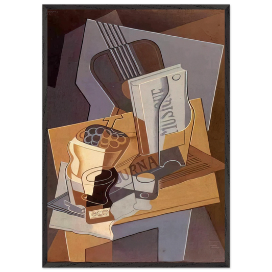 THE BOOK OF MUSIC 1922 - Juan Gris Framed Art Print – Black Wooden Frame - Default Title - -Framed Art Print