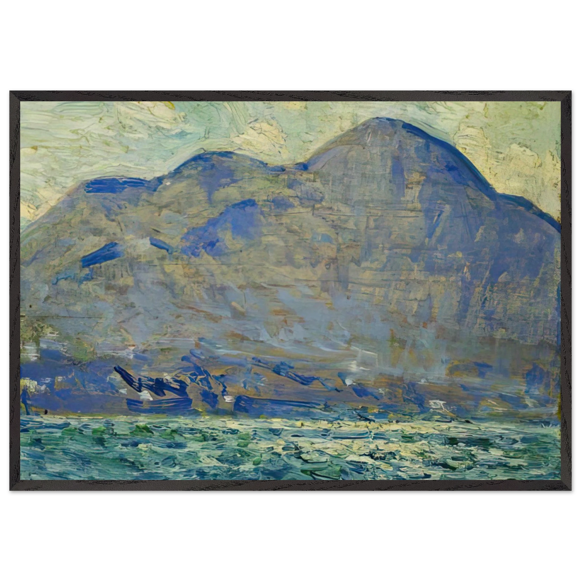 Mt Beacon at Newburgh - Childe Hassam Framed Art Print – Black Wooden Frame - Default Title - -Framed Art Print