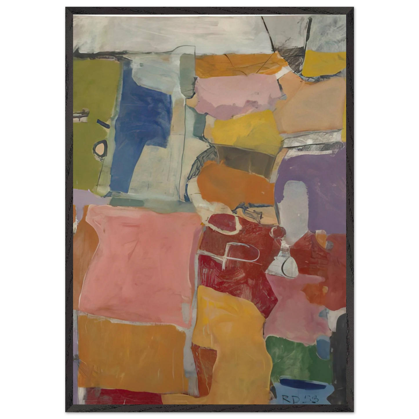 Urbana - Richard Diebenkorn Framed Art Print – Black Wooden Frame - Default Title - -Framed Art Print