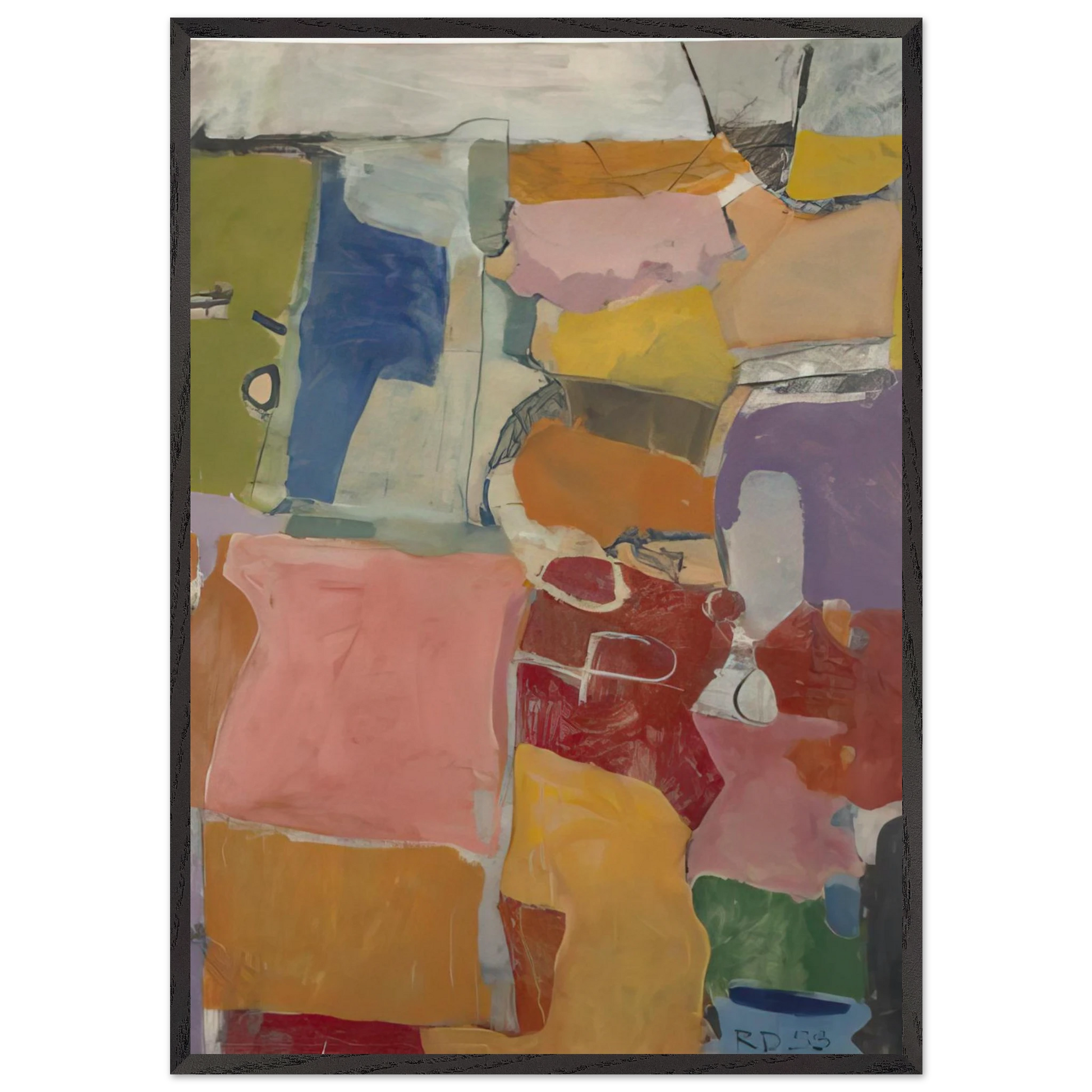 Urbana - Richard Diebenkorn Framed Art Print – Black Wooden Frame - Default Title - -Framed Art Print