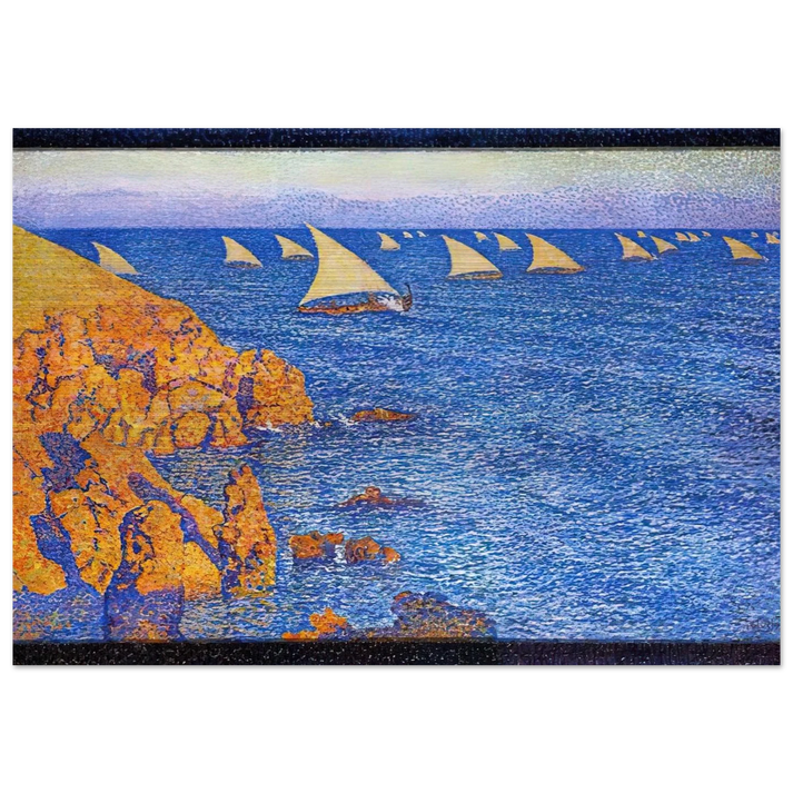 THE REGATA 1892 - Theo van Rysselberghe Brushed Aluminum Print - 70x100 cm / 28x40 inches | Theo van Rysselberghe Aluminum Print | Theo van Rysselberghe Prints