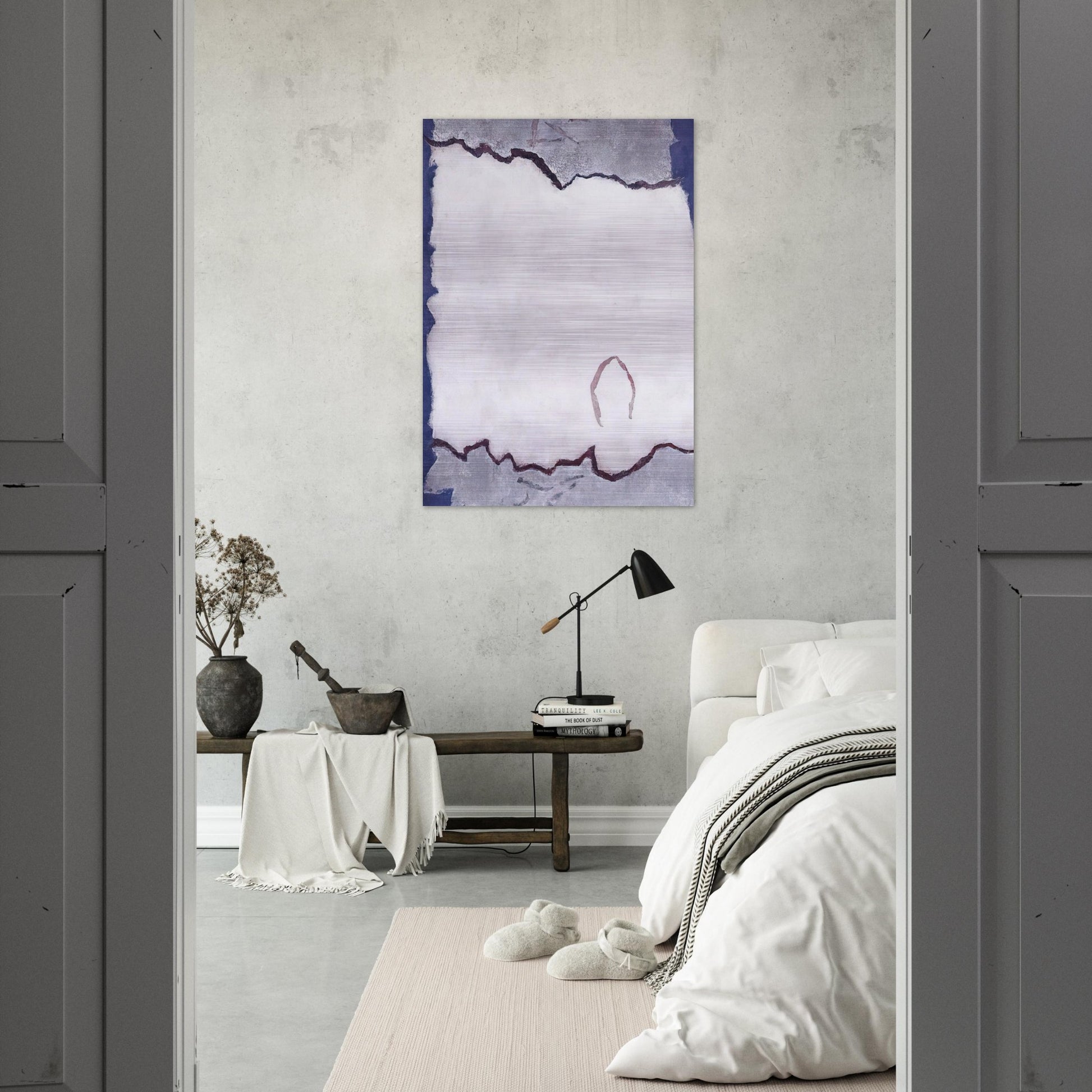 Edge of White Dawn #1 - 1982 - Theodoros Stamos Brushed Aluminum Print - 70x100 cm / 28x40 inches | Theodoros Stamos Aluminum Print | Theodoros Stamos Prints