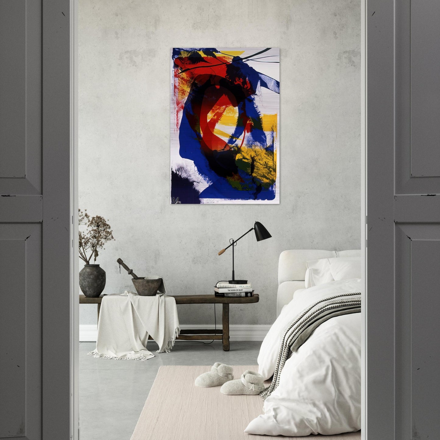 Distance Finding Mozart - 1992 - Paul Jenkins Brushed Aluminum Print - 70x100 cm / 28x40 inches | Paul Jenkins Aluminum Print | Paul Jenkins Prints