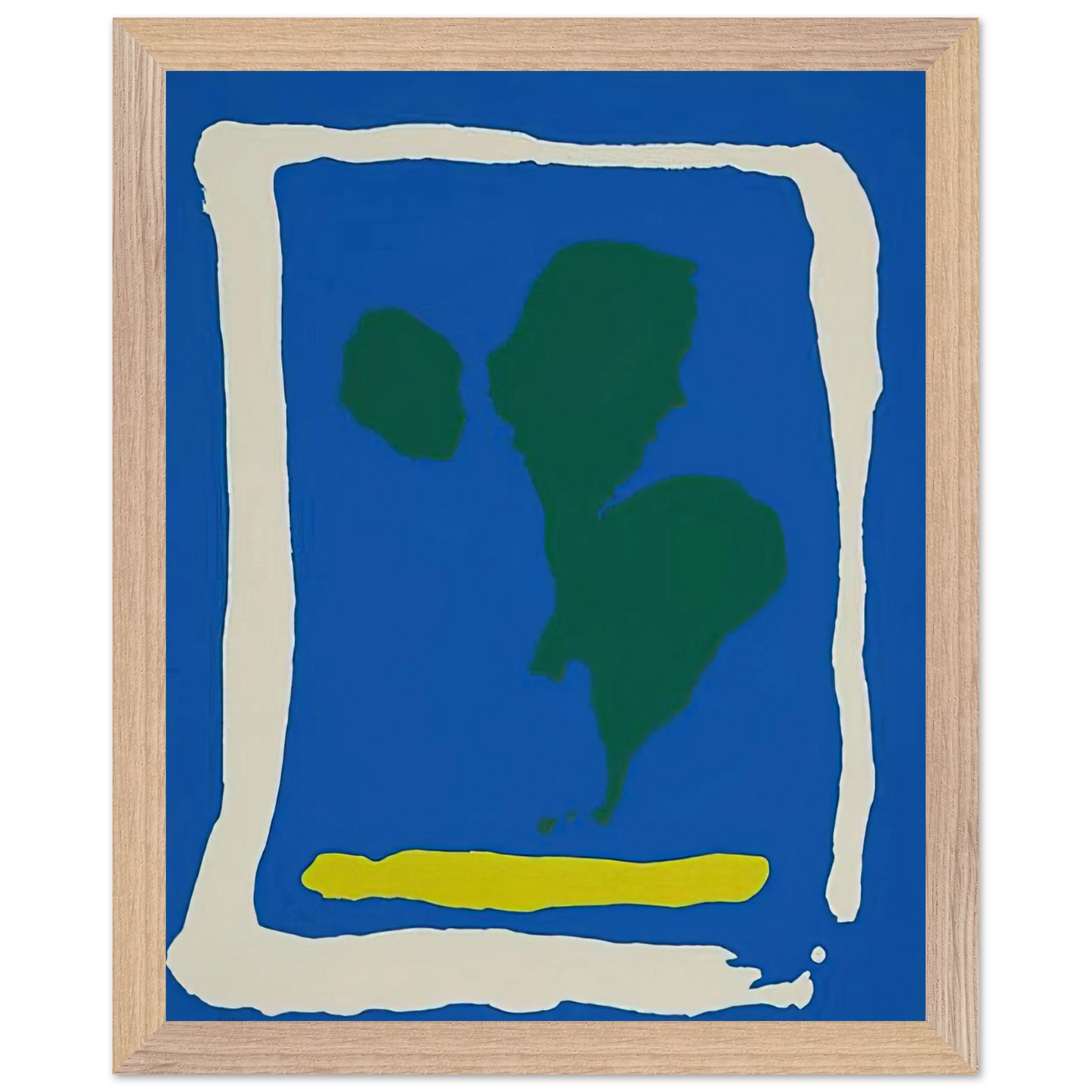 Helen Frankenthaler - Air Frame - 1965 Wall art - 70x100 cm / 28x40 inches - Premium Wooden Framed Poster With Fine Art Paper - White frame