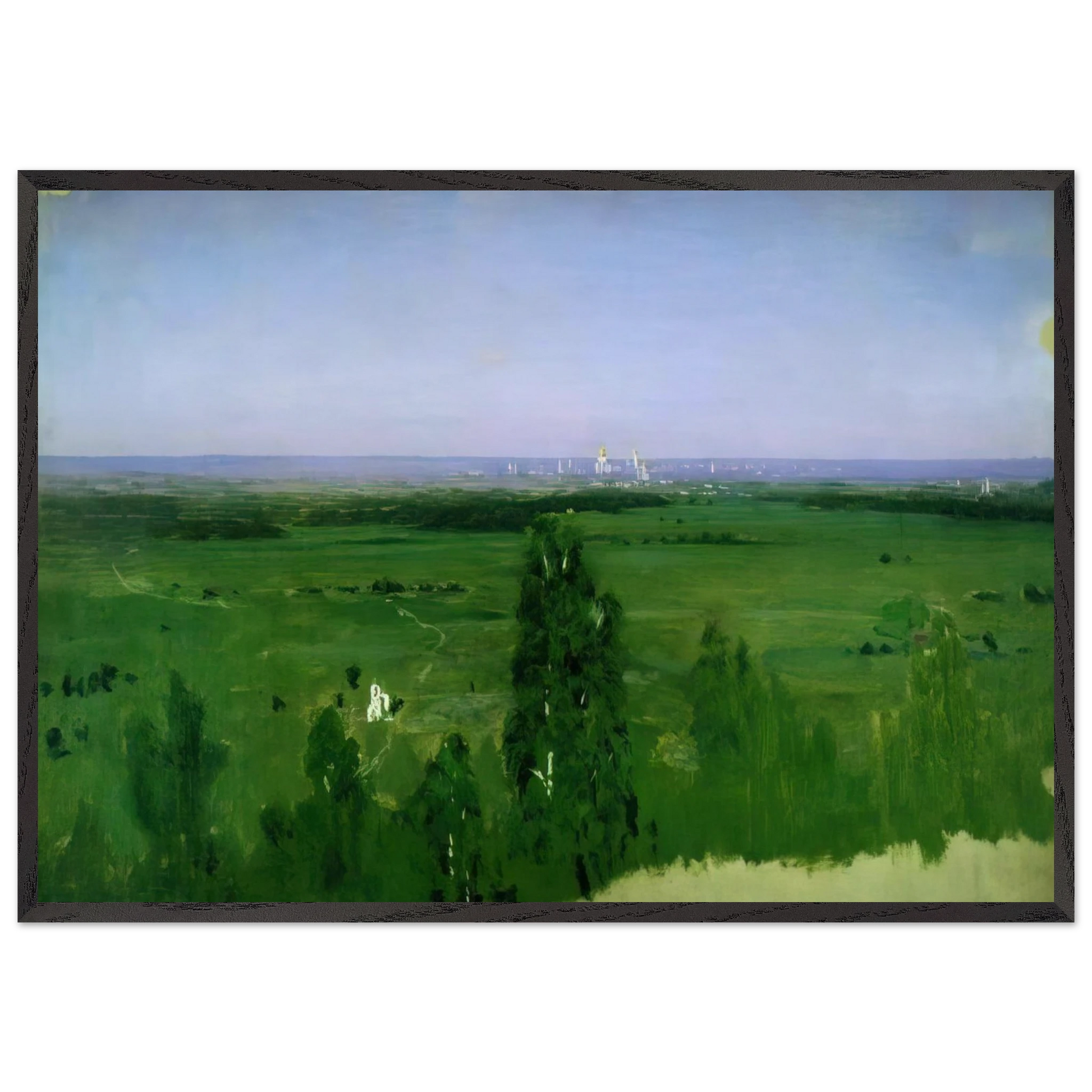 View on Moscow from Sparrow Hills - Arkhyp Kuindzhi Framed Art Print – Black Wooden Frame - Default Title - -Framed Art Print