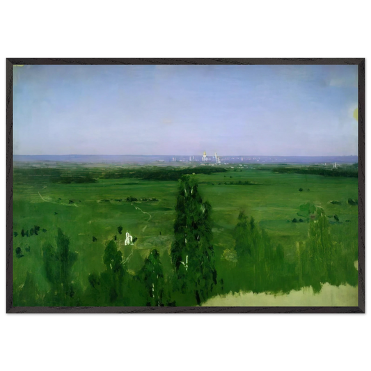 View on Moscow from Sparrow Hills - Arkhyp Kuindzhi Framed Art Print – Black Wooden Frame - Default Title - -Framed Art Print