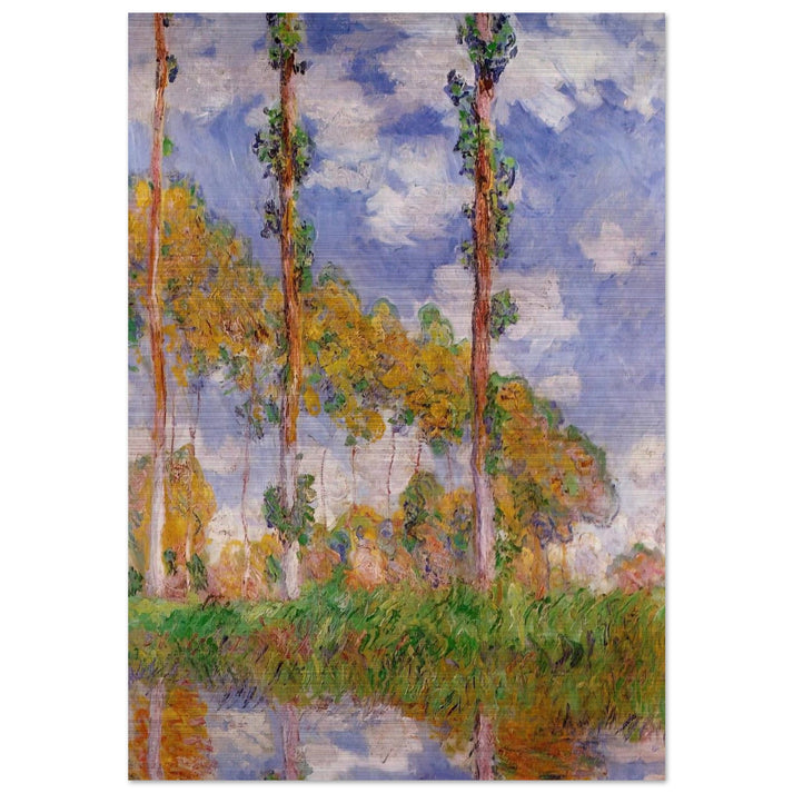 Three Trees in Summer - claude monet Brushed Aluminum Print - 70x100 cm / 28x40 inches | claude monet Aluminum Print | claude monet Prints