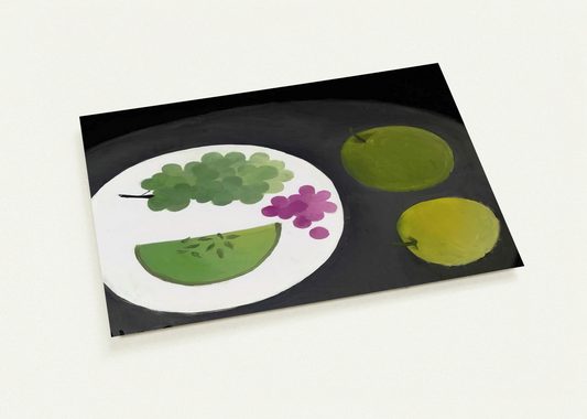 Melon and Grapes - 2009 By Mary Fedden Pack of 10 Post Cards | Mary Fedden Post Cards | A6 (10.5 x 14.8 cm) - 4.1 x 5.8 inches