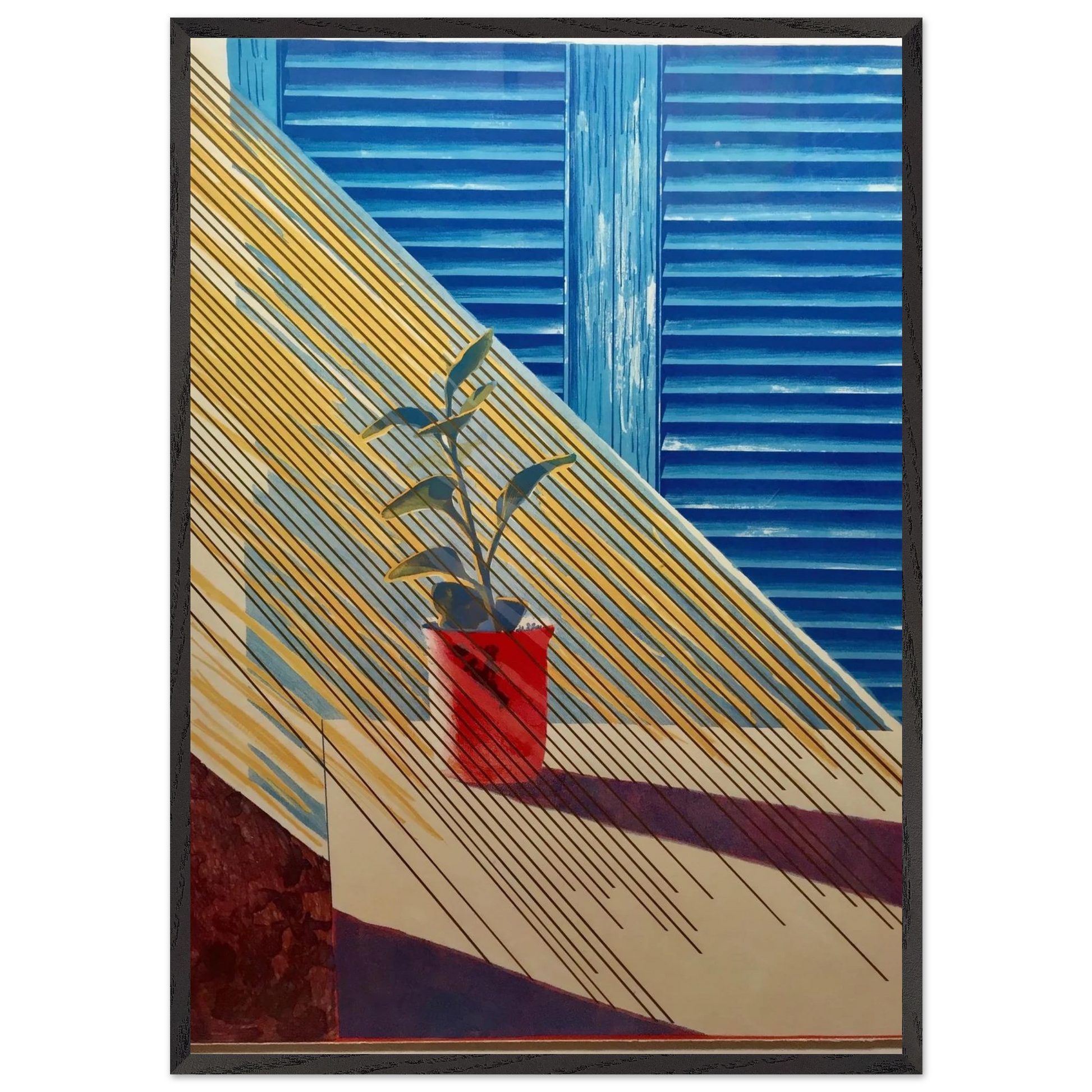 David Hockney N29 - David Hockney 70x100 cm / 28x40 inches Framed Art Print – Black Wooden Frame | David Hockney Art | Artwork by David Hockney