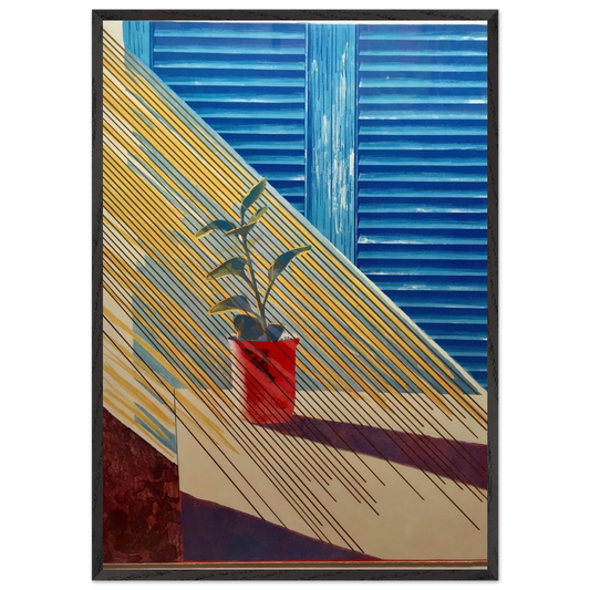 David Hockney N29 - David Hockney 70x100 cm / 28x40 inches Framed Art Print – Black Wooden Frame | David Hockney Art | Artwork by David Hockney