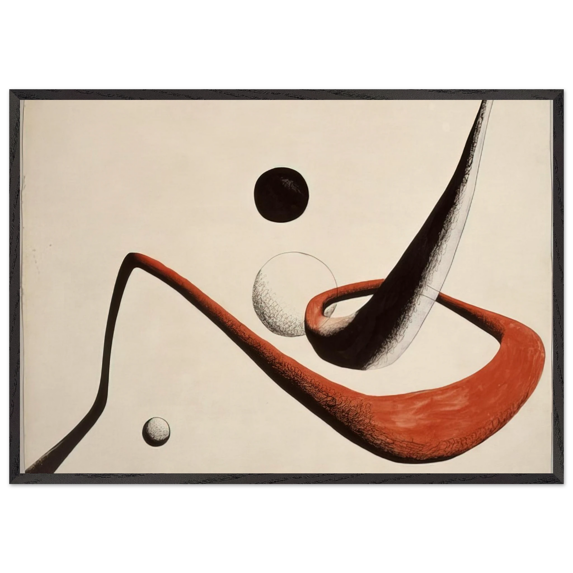 SPACE TUNNEL 1932 - Alexander Calder Framed Art Print – Black Wooden Frame - Default Title - -Framed Art Print