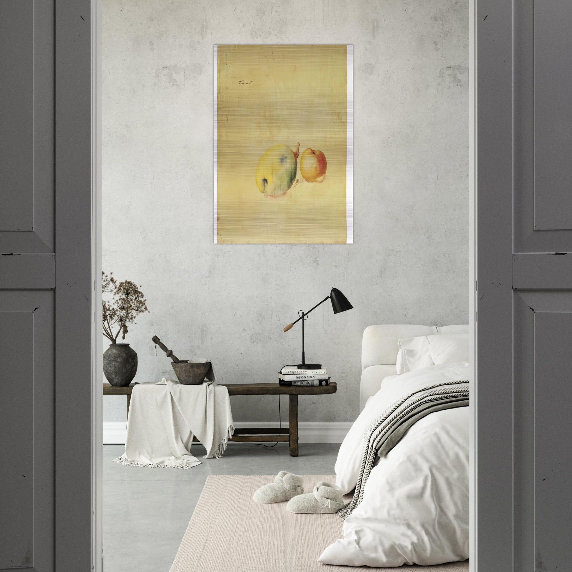 Cotogna e mela – 28.12.41 - 1941 - Julius Bissier Brushed Aluminum Print - 70x100 cm / 28x40 inches | Julius Bissier Aluminum Print | Julius Bissier Prints