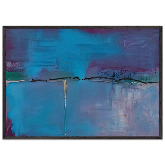 Zone Blue 1994- - Helen Frankenthaler Framed Art Print – Black Wooden Frame - Default Title - -Framed Art Print