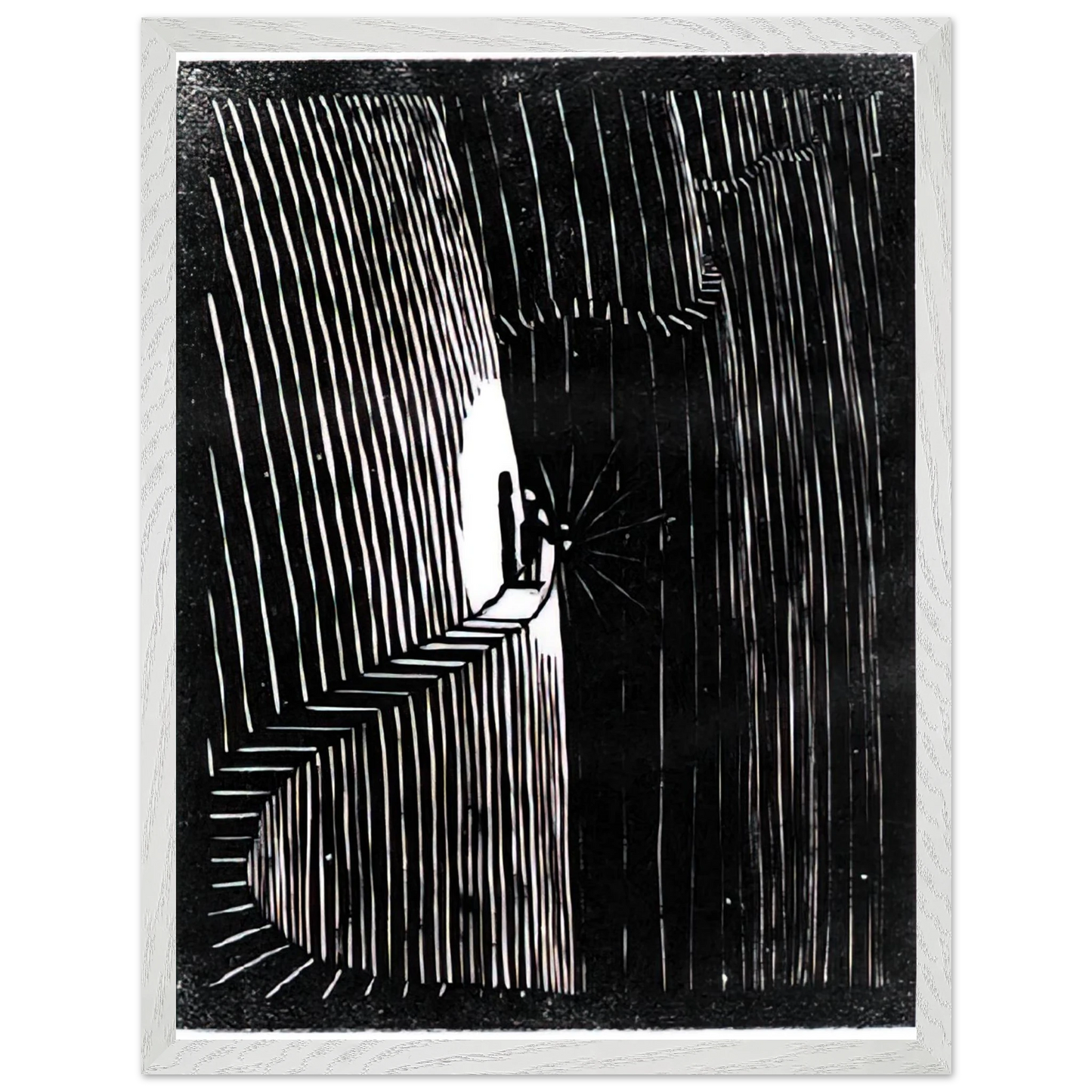 MC Escher - ESCHER (7) Wall Art - 21x29.7 cm / 8x12" - Premium Wooden Framed Poster With Fine Art Paper - Wood frame
