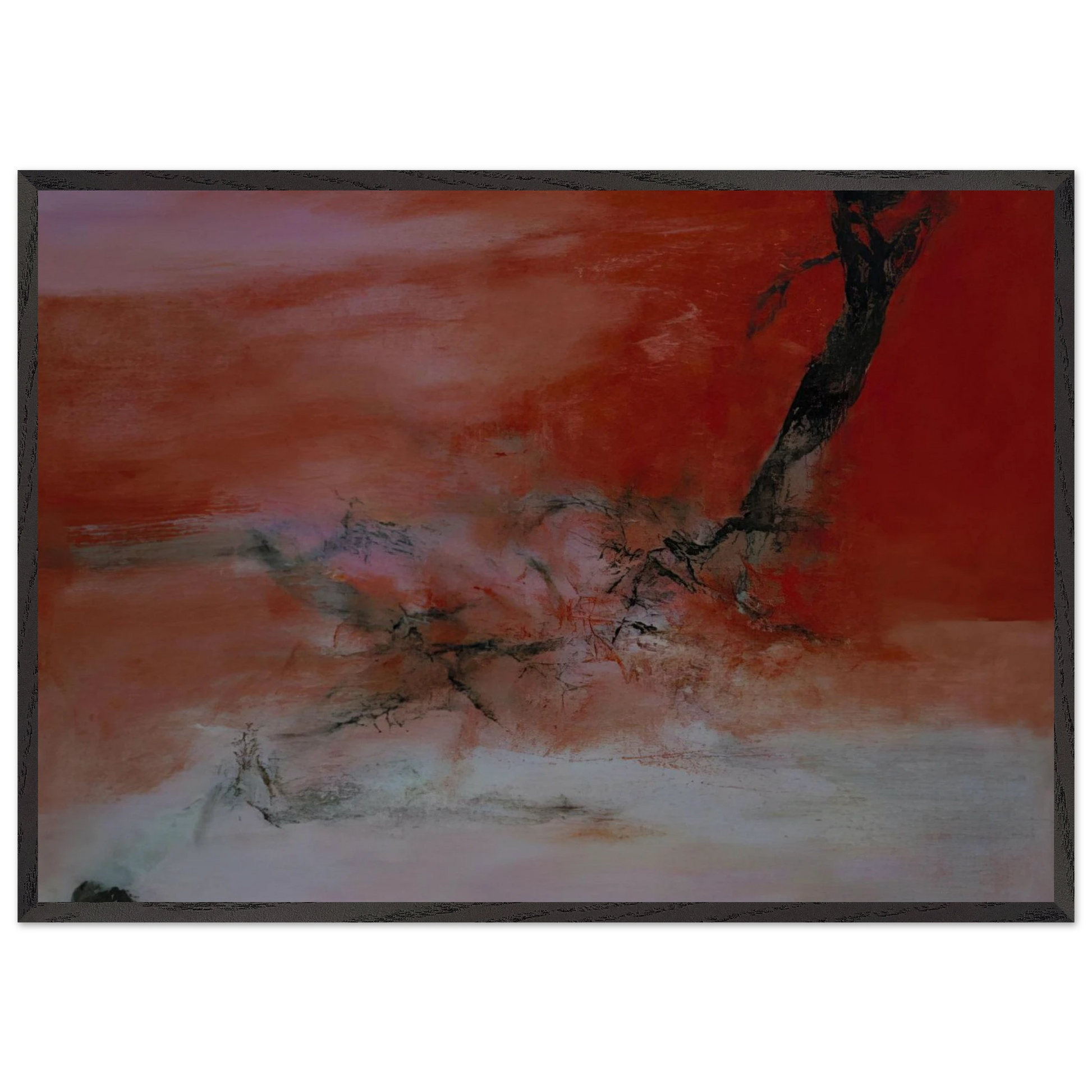 10 JANVIER 2001 2001 - Zao Wou-Ki Framed Art Print – Black Wooden Frame - Default Title - -Framed Art Print