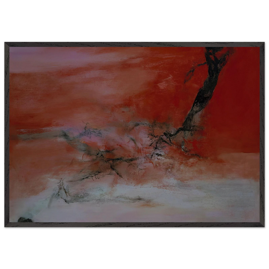 10 JANVIER 2001 2001 - Zao Wou-Ki Framed Art Print – Black Wooden Frame - Default Title - -Framed Art Print