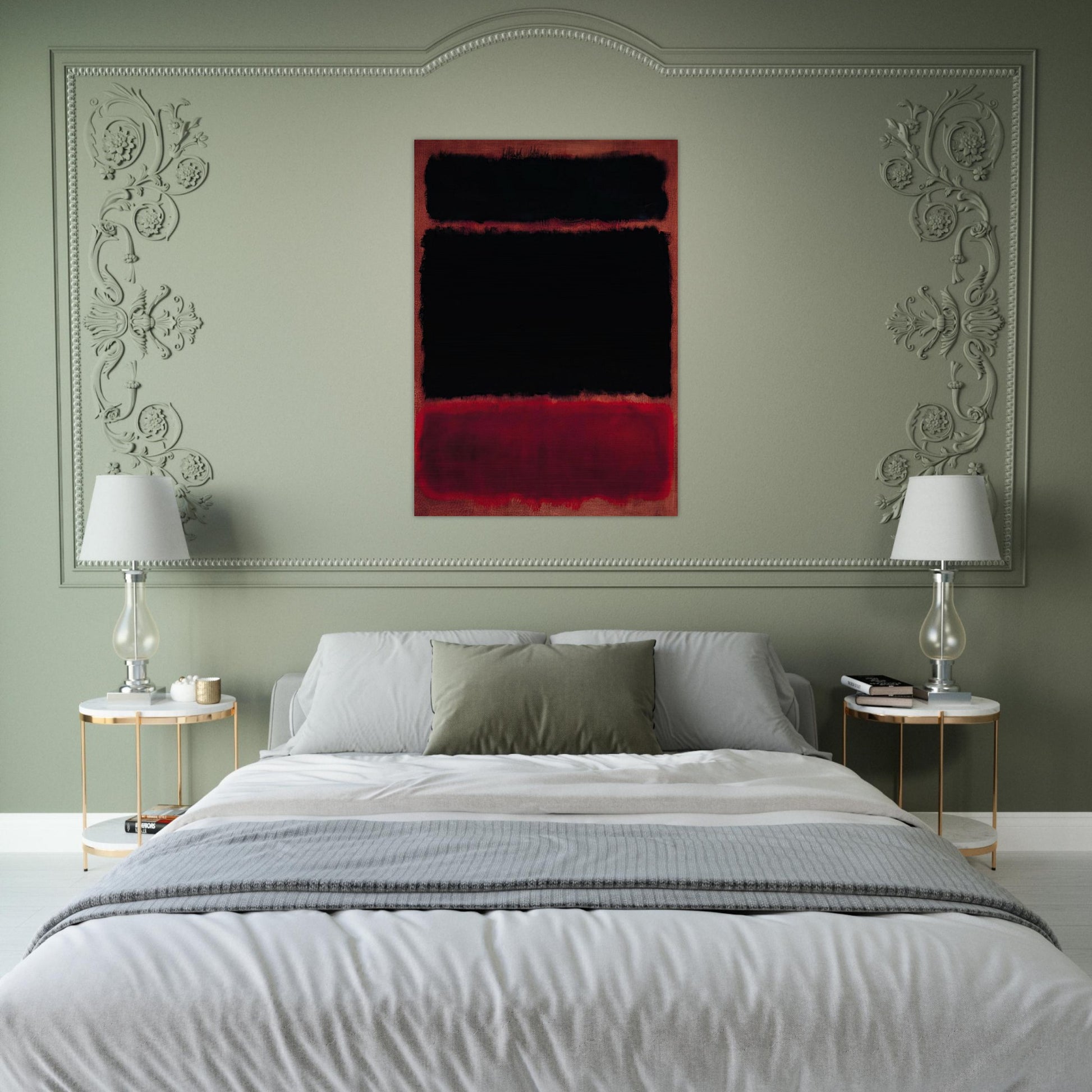 Black in Deep Red - 1957 - Mark Rothko Brushed Aluminum Print - 70x100 cm / 28x40 inches | Mark Rothko Aluminum Print | Mark Rothko Prints