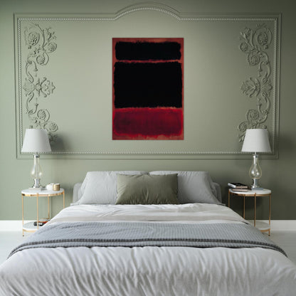 Black in Deep Red - 1957 - Mark Rothko Brushed Aluminum Print - 70x100 cm / 28x40 inches | Mark Rothko Aluminum Print | Mark Rothko Prints