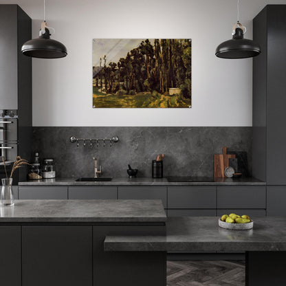 Poplars - Paul Cézanne Acrylic Print - 70x100 cm / 28x40″ inches | Paul Cézanne Wall Art | Paul Cézanne Prints