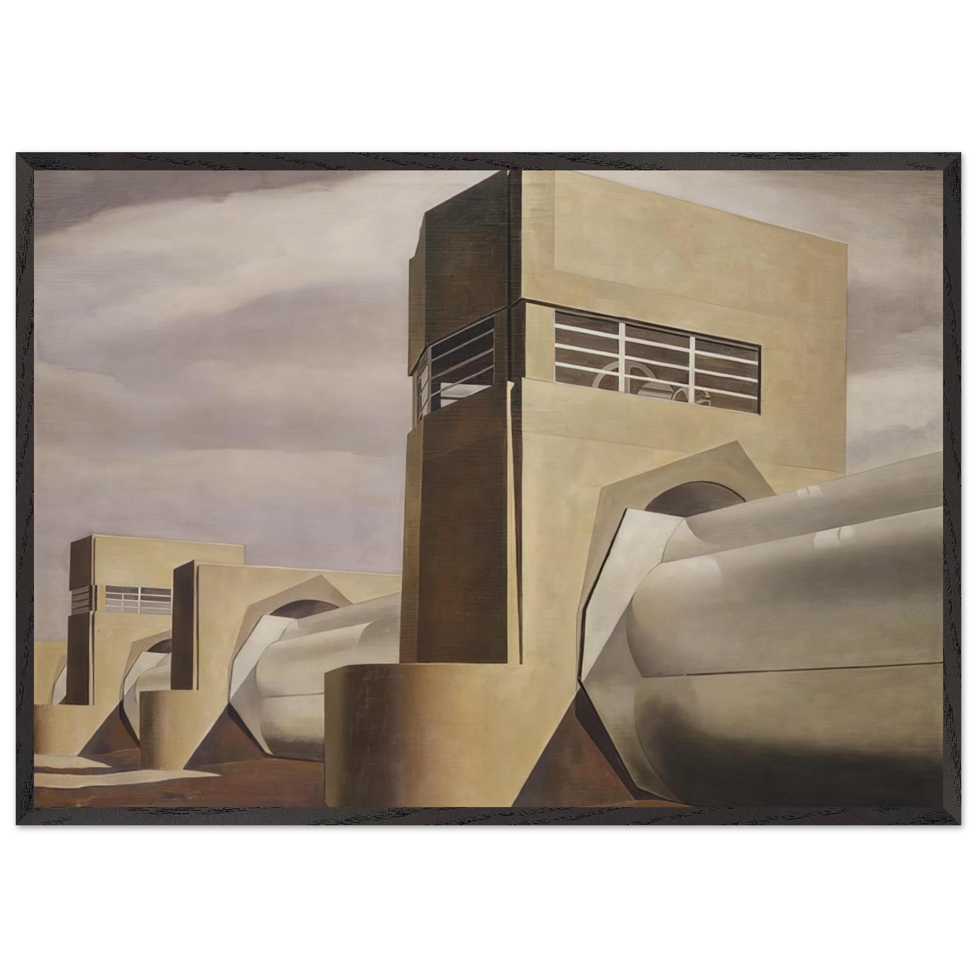 Water - 1945 - Charles Sheeler Framed Art Print – Black Wooden Frame - Default Title - -Framed Art Print