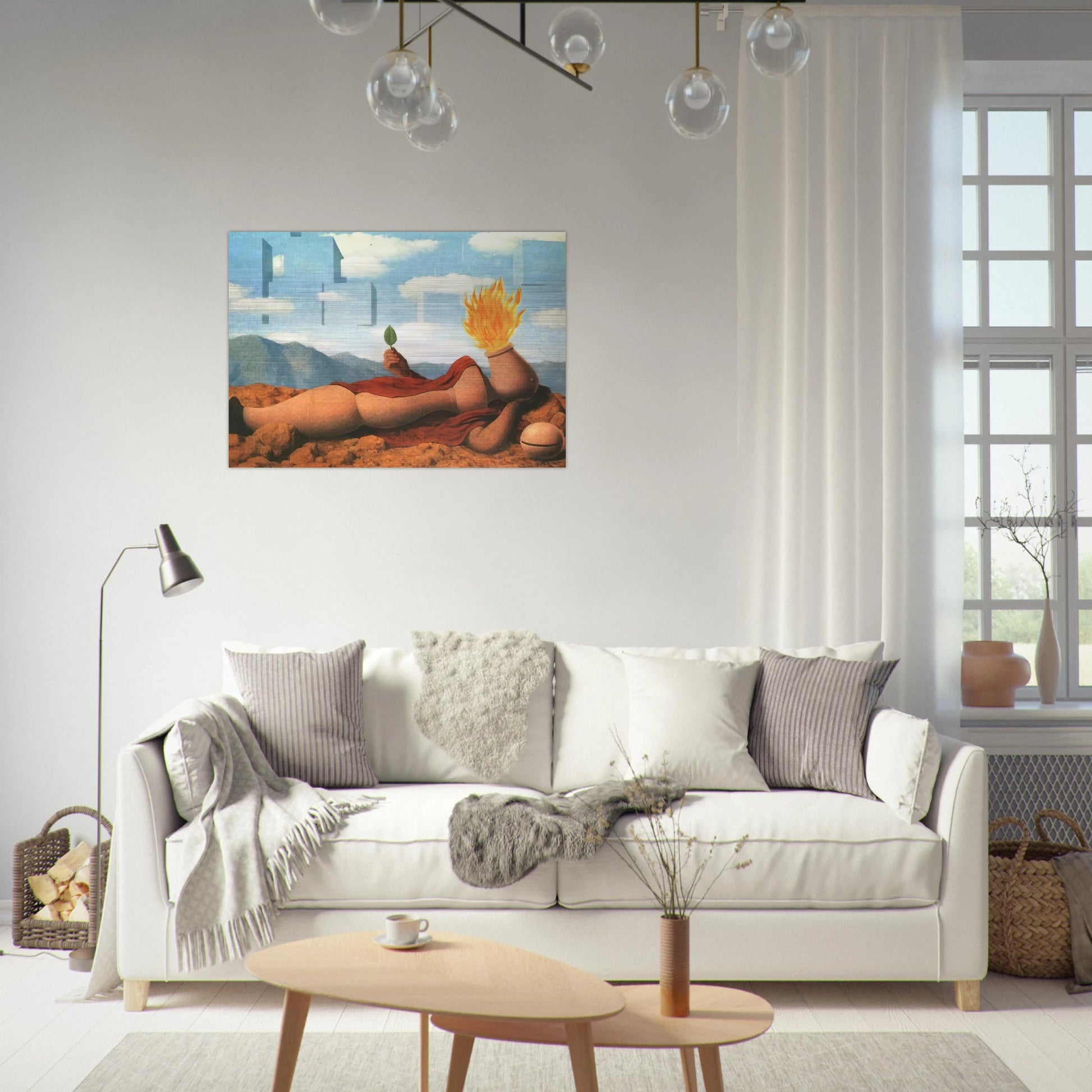 ELEMENTARY COSMOGONY 1949 - Rene Magritte Brushed Aluminum Print - 70x100 cm / 28x40 inches | Rene Magritte Aluminum Print | Rene Magritte Prints