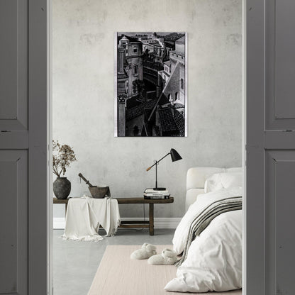 BERWEEN ST PETER AND SISTINE CHAPEL MARCH 1936 1936 - MC Escher Brushed Aluminum Print - 70x100 cm / 28x40 inches | MC Escher Aluminum Print | MC Escher Prints