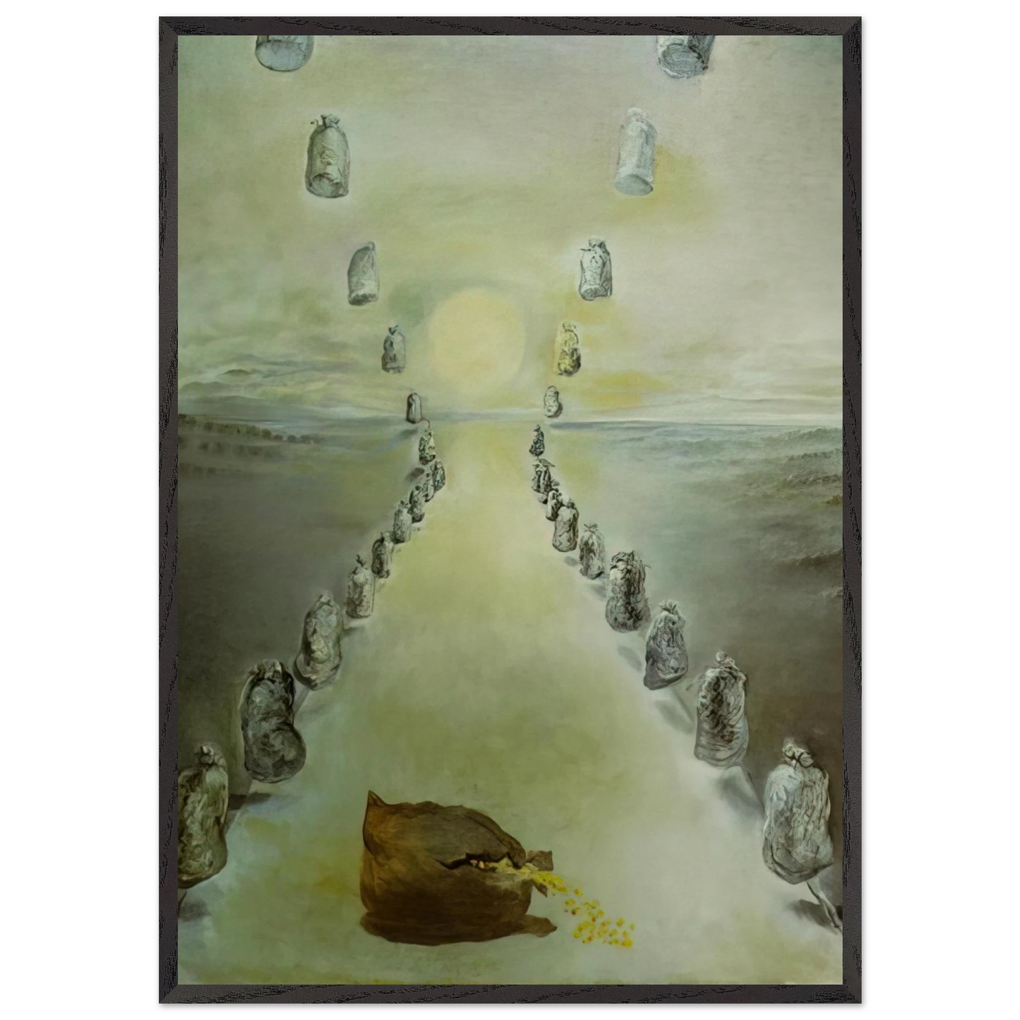 THE PATH OF ENIGMAS FIRST VERSION - Salvador Dali Framed Art Print – Black Wooden Frame - Default Title - -Framed Art Print