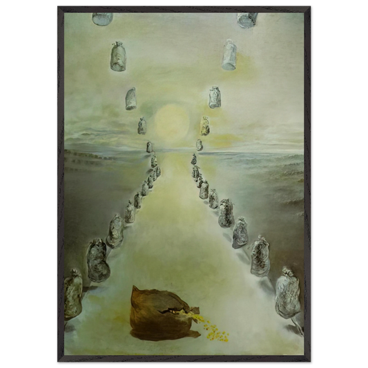 THE PATH OF ENIGMAS FIRST VERSION - Salvador Dali Framed Art Print – Black Wooden Frame - Default Title - -Framed Art Print