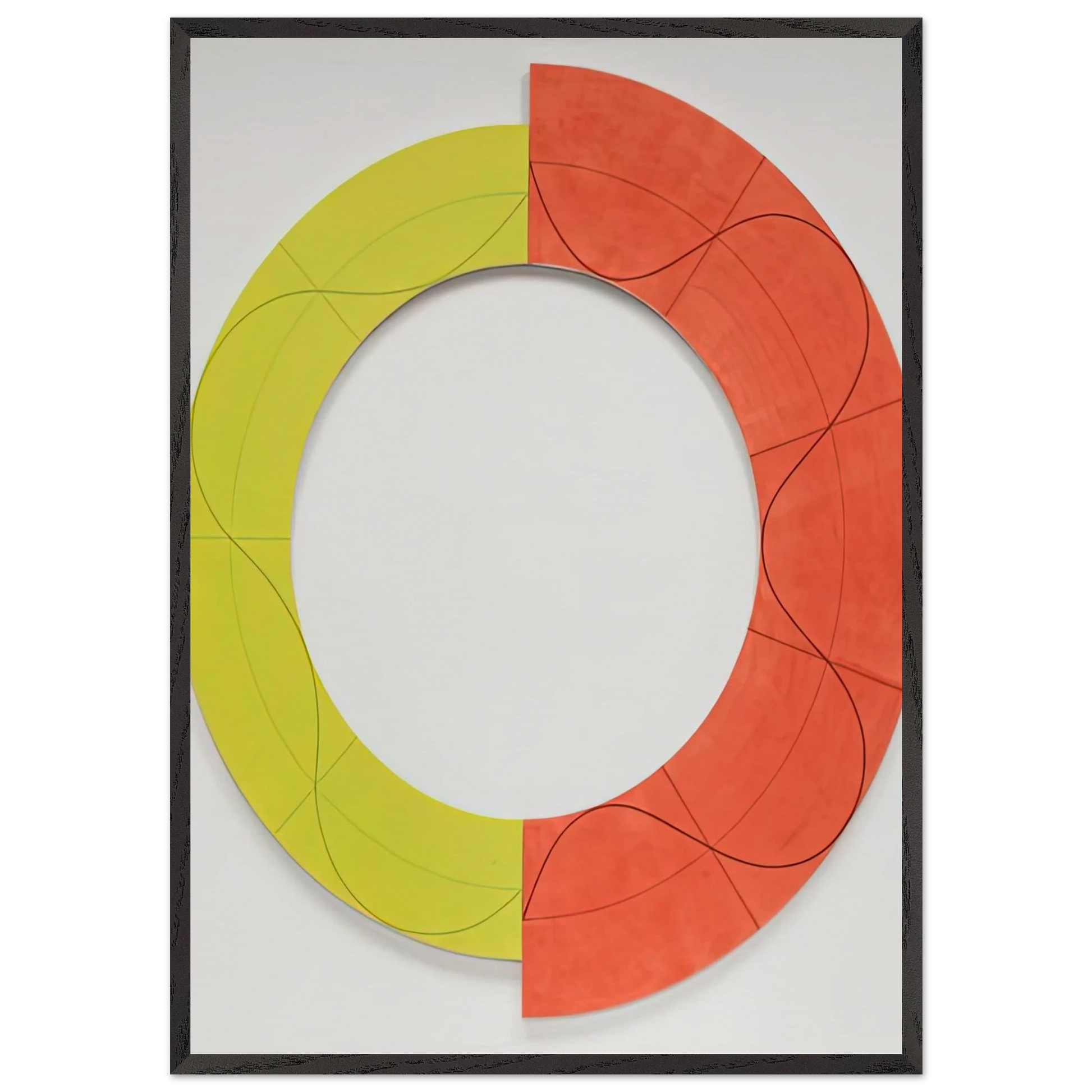 SPLIT RING IMAGE 1 2009 - Robert Mangold Framed Art Print – Black Wooden Frame - Default Title - -Framed Art Print