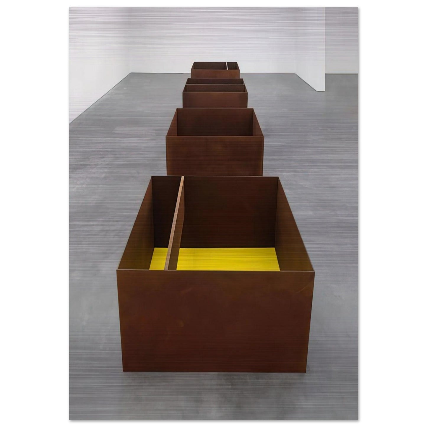 Untitled JUDDO0511-JUDDO0514 - 1989 - Donald Judd Brushed Aluminum Print - 70x100 cm / 28x40 inches | Donald Judd Aluminum Print | Donald Judd Prints