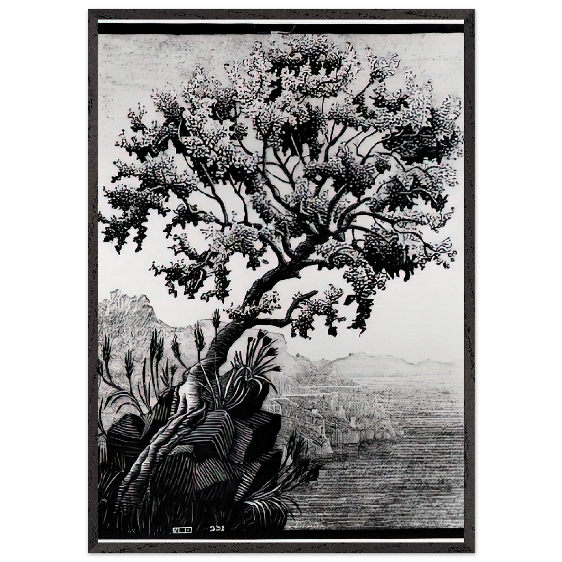 ESCHER 14 - MC Escher Framed Art Print – Black Wooden Frame - Default Title - -Framed Art Print