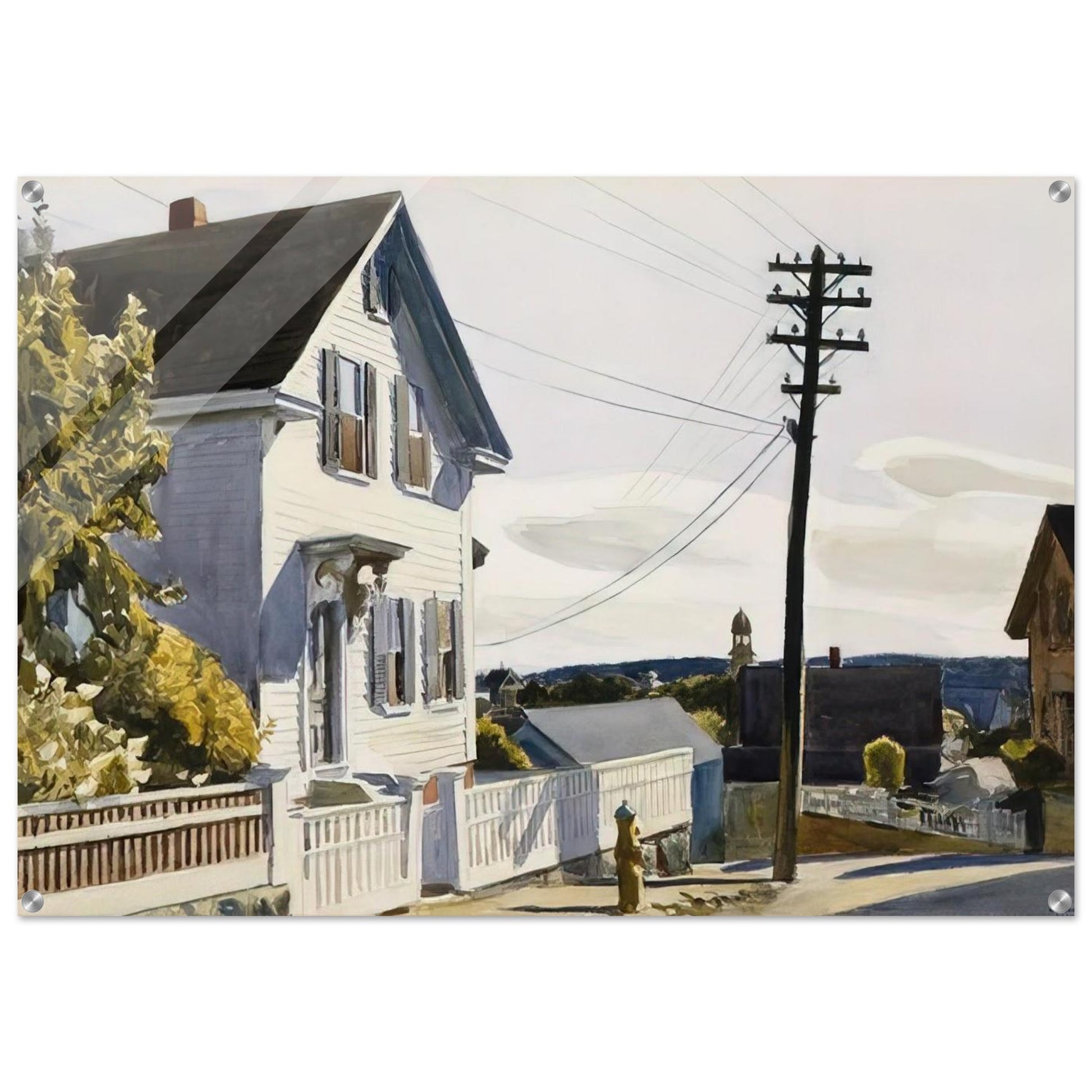 Adam s House - Edward Hopper Acrylic Print - 70x100 cm / 28x40″ inches | Edward Hopper Wall Art | Edward Hopper Prints